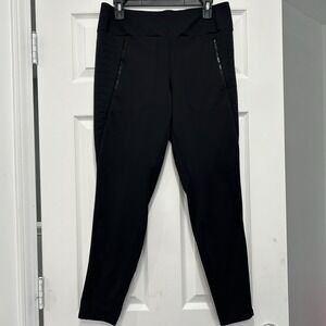 Athleta Women's Size Large L Peak Hybrid Fleece‎ Tight Pants Pull On Black